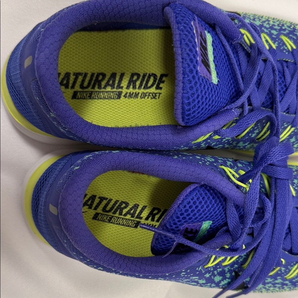 Nike Vibrant Blue and Lime Sneakers natural ride running for MM offset - Picture 5 of 7